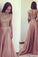 2021 Scoop Beads Long Cheap Open Back Chiffon Pink A-Line Sleeveless Prom Dresses SSM777