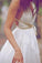 2022 New Style Deep V-Neck A-Line Sleeveless White Open Back Sexy Ivory Lace Wedding Dress JS862