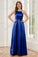 A-line Straps Soft Satin Floor Length Bridesmaid Dress