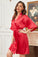 Ready Satin Red Robe for Bride