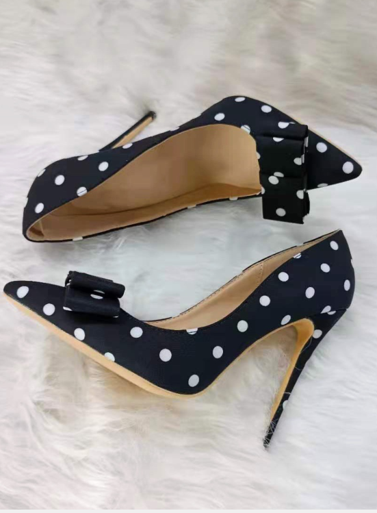 High-heels Polka Dot Pattern Fashion Women Party Shoes